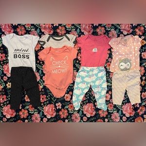 Baby Girl Bundle 3 Outfits 2
Onsies 0-3 Months